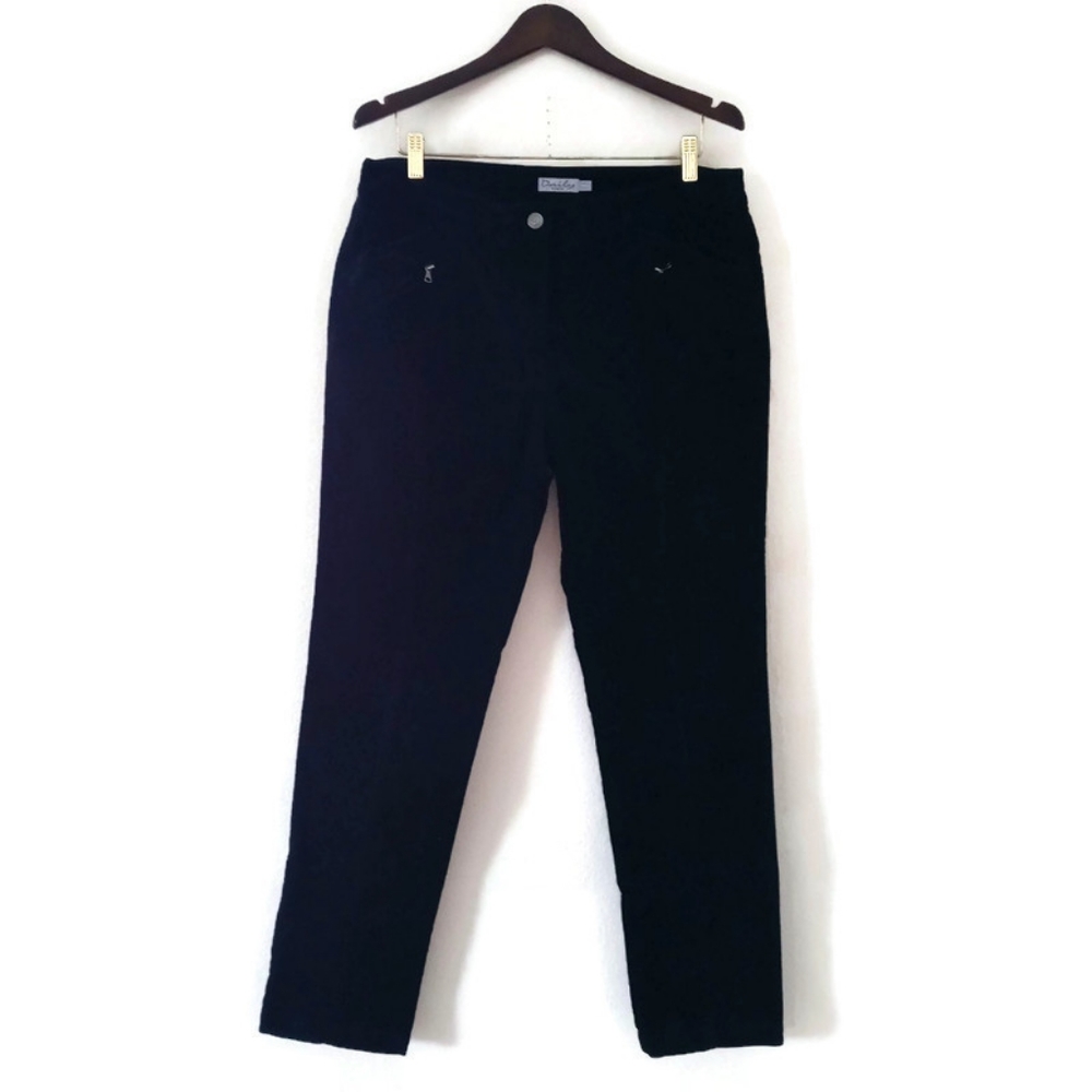 Daily Women Black Velvet  Saddleback Jeans